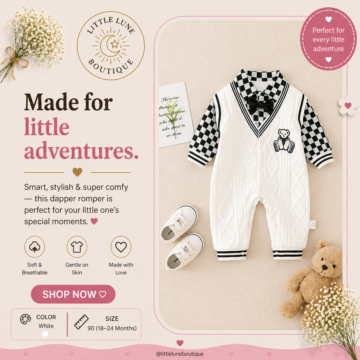 ZUNO KIDS Tommy Romper Baby Outfit